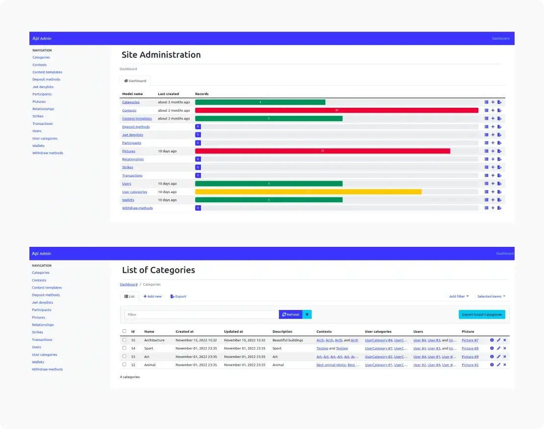 Build a bug tracking system for admins