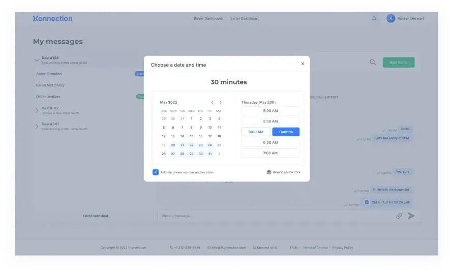 Integrate a calendar, enabling users to add their personal calendars to the platform (the Nylas integration), create, reschedule, and cancel meetings