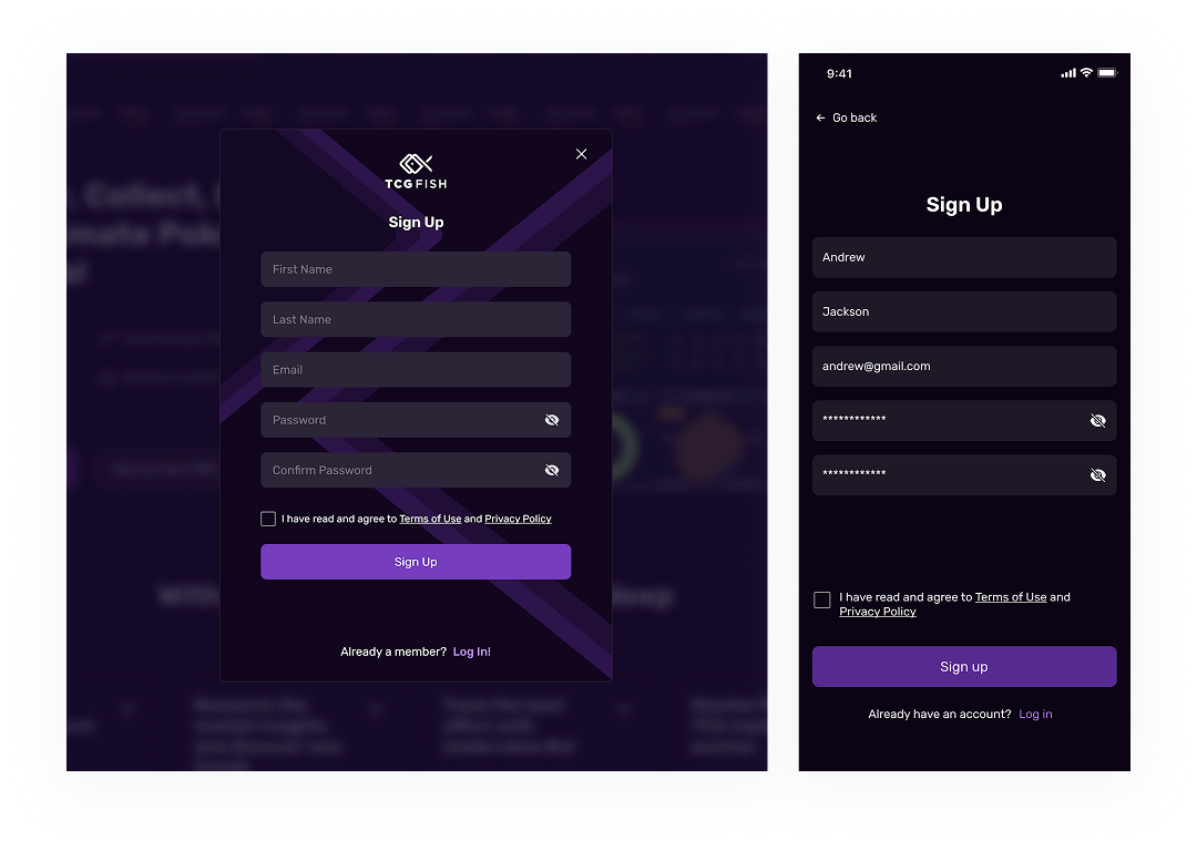 Implementing a user authentication system that works seamlessly across both the app and the web platform mobile