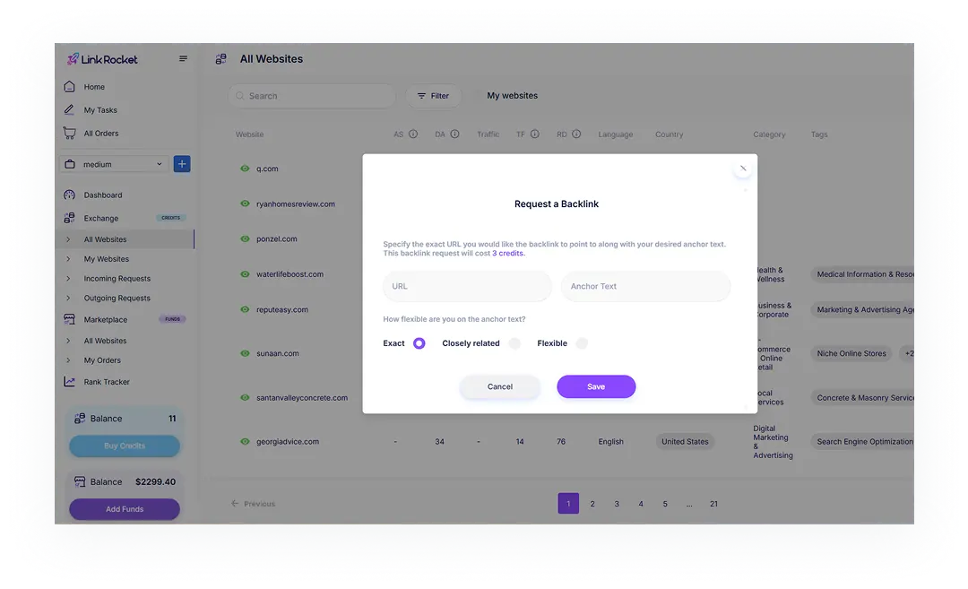 AI-powered recommendations: The platform required AI-driven recommendations to enhance the relevance of suggested backlinking partners. To achieve this we implemented OpenAI to analyze and evaluate website compatibility mobile