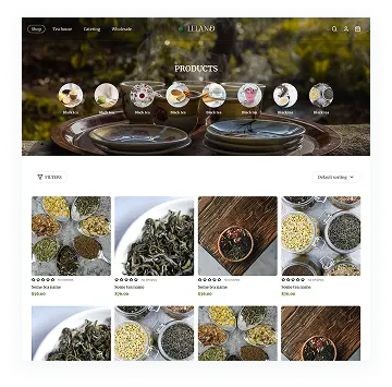 Poor navigation and unclear product categorization: Product browsing was difficult due to unclear structure and missing collection-level filtering. Teas, accessories, event packages, and gift sets were mixed together without proper categorization, making it hard for customers to find what they were looking for.  mobile